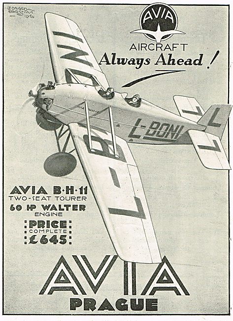 Avia BH11 Two Seat Tourer - 60HP Walter Engine                   