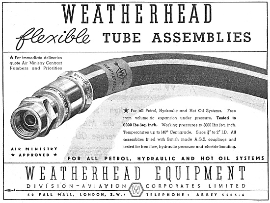 Aviation Corporates Weatherhead Flexible Tube Assemblies         