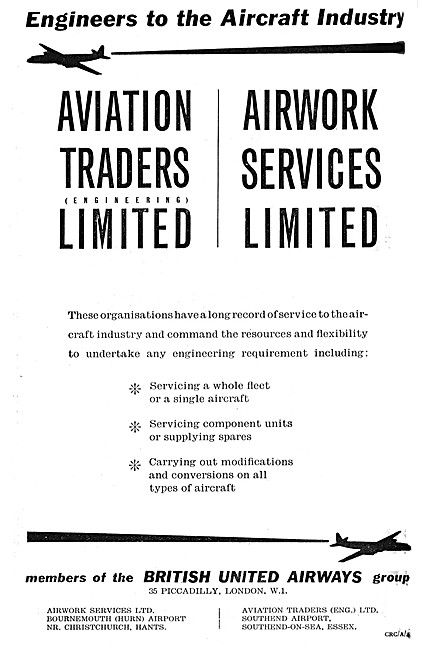 Aviation Traders & Airwork Members British United Airways Group  