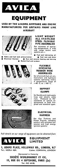 Avica Pipes, Pipework, Assemblies & Associated Equipment         