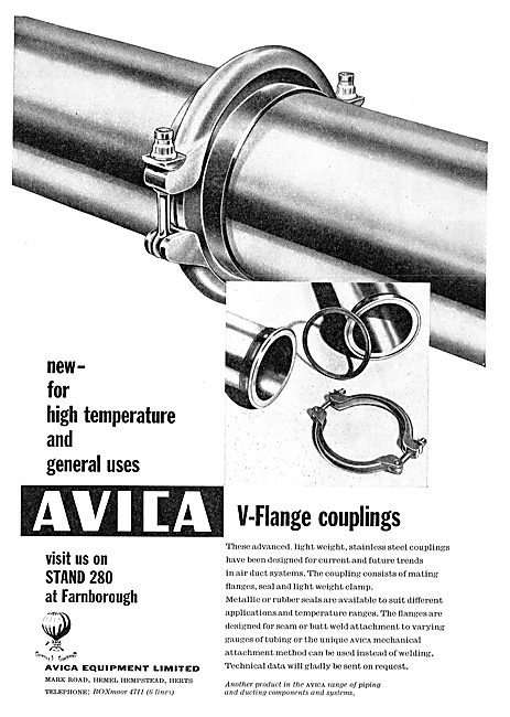 Avica V-Flange Couplings For Aircraft Systems                    