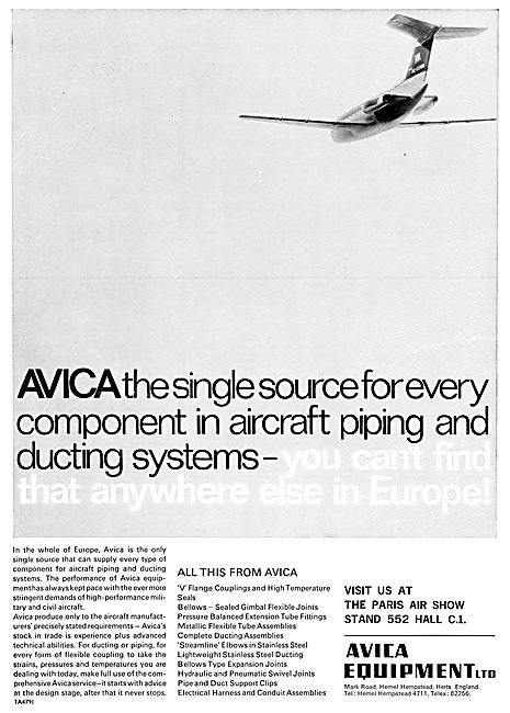 Avica Aircraft Pipework & Assemblies                             