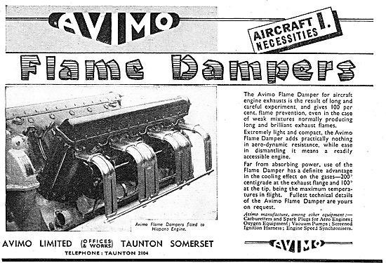 Avimo Flame Dampers For Aero Engines                             