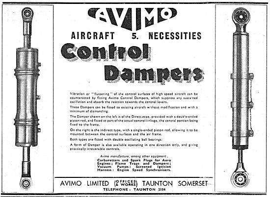 Avimo Aircraft Control Damper                                    