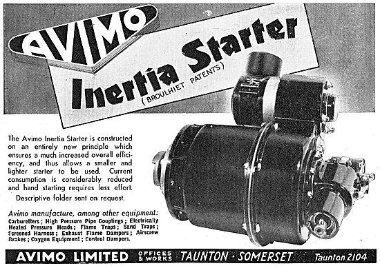 Avimo Aero Engine Inertia Starters                               