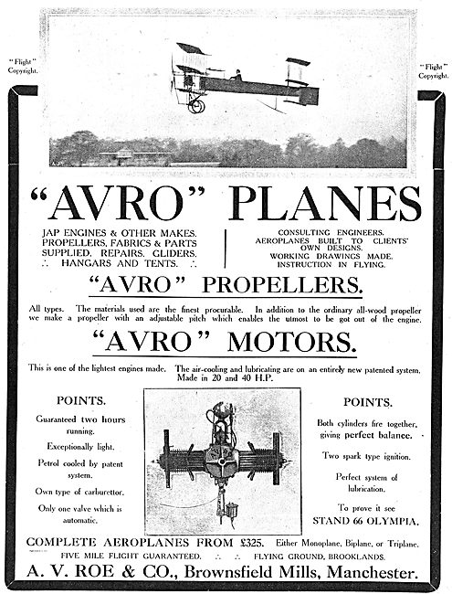 Avro Planes, Propellers & Motors: Complete Aeroplanes From £325  