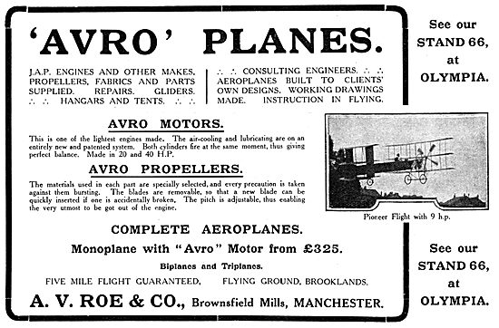 Avro - A.V.Roe & Co. Brownsfield Mills                           