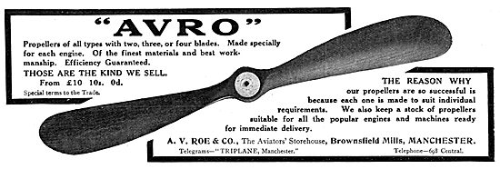 Avro - A.V.Roe & Co. Propellers                                  