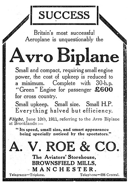 Avro Biplane                                                     