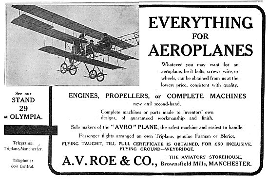 Avro - Everything For Aeroplanes: Engines, Propellers Etc        