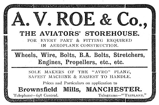 Avro Aviators' Storehouse - Brownsfield Mills Manchester         
