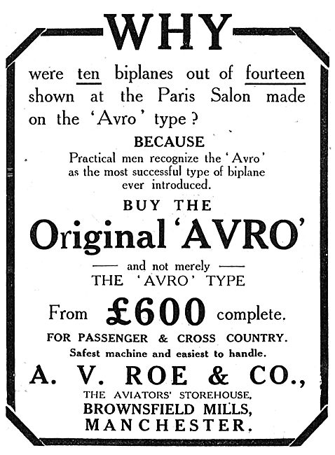 Buy The Original Avro and Not Merely The Avro Type               