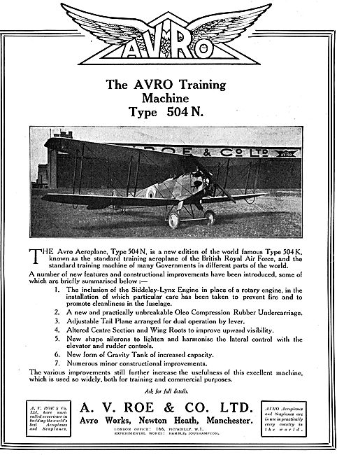 Avro Training Machine 504N                                       