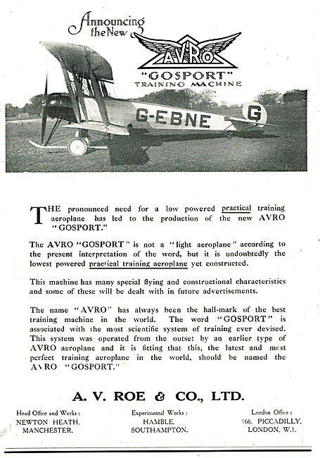 Avro Gosport G-EBNE                                              