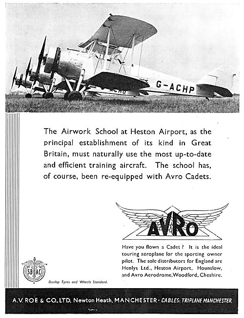 Avro Tutor Airwork  G-ACHP                                       