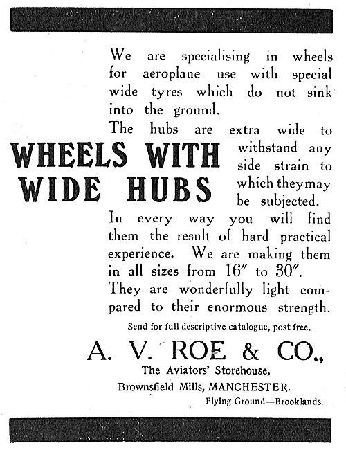 Avro Aeroplane Wheels With Wide Hubs                             