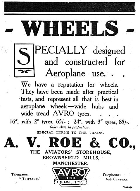 Avro Wheels Are Specially Designed For Aeroplane Use             