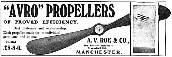 Avro Propellers Of Proved Efficiency - Prices From £8-8-0        