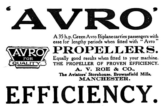 Avro Propellers - Efficiency                                     