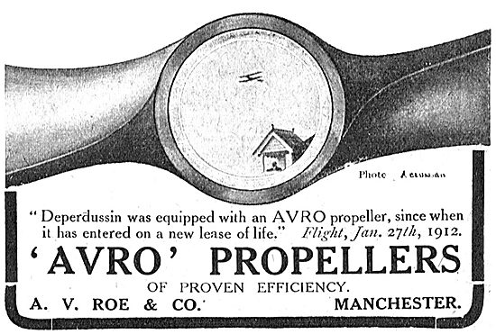 Avro Propellers Of Proven Efficiency                             