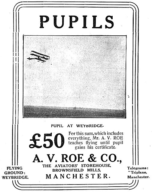 Avro - Learn To Fly With Mr A.V.Roe At Weybridge                 