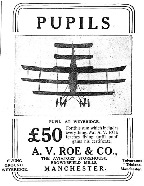 Avro - Learn To Fly With Mr A.V.Roe At Weybridge From £50        