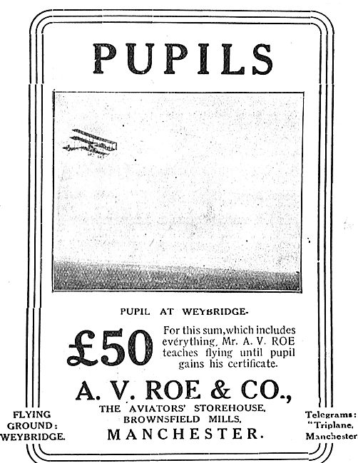 Learn To Fly With Mr A.V. Roe At Weybridge                       