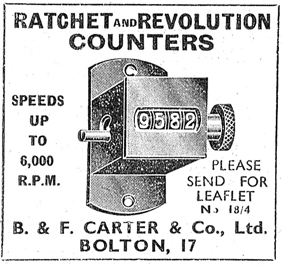 B.&F.Carter Ratchet & Revolution Counters                        