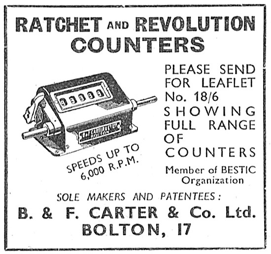B.&F.Carter Ratchet & Revolution Counters                        