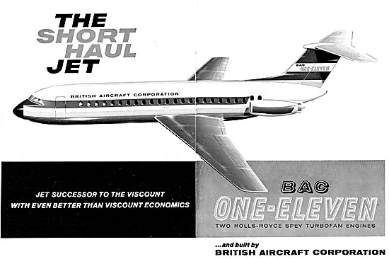 BAC One-Eleven. 1-11 Jet Successor To The Viscount               
