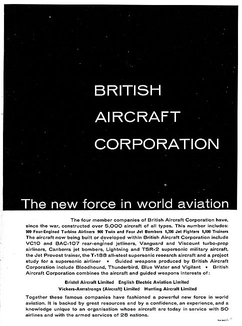 British Aircraft Corporation - A New Force In World Aviation     