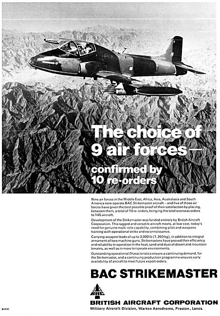 British Aircraft Corporation BAC Strikemaster 1976               