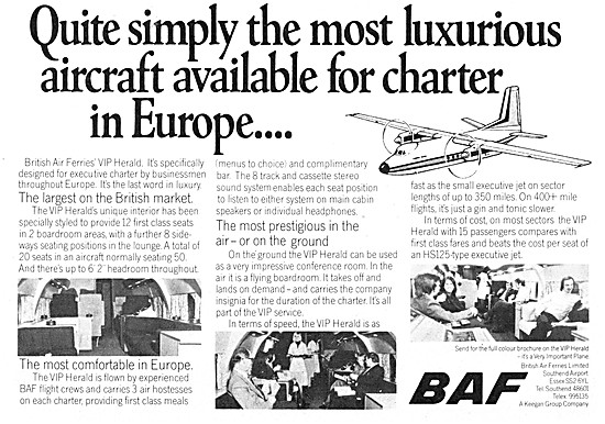 BAF British Air Ferries. Charter Operations                      