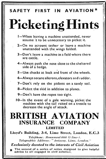 British Aviation Insurance Co                                    
