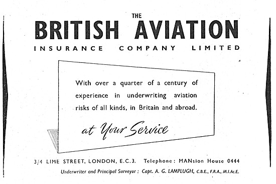 British Aviation Insurance Company 1948                          
