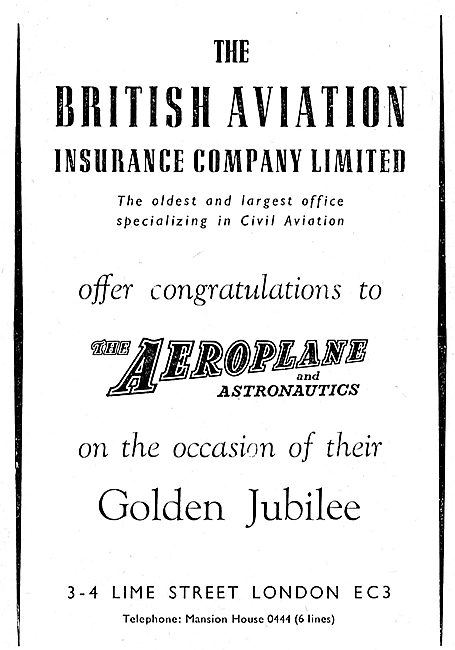 British Aviation Insurance Co Congratulates 