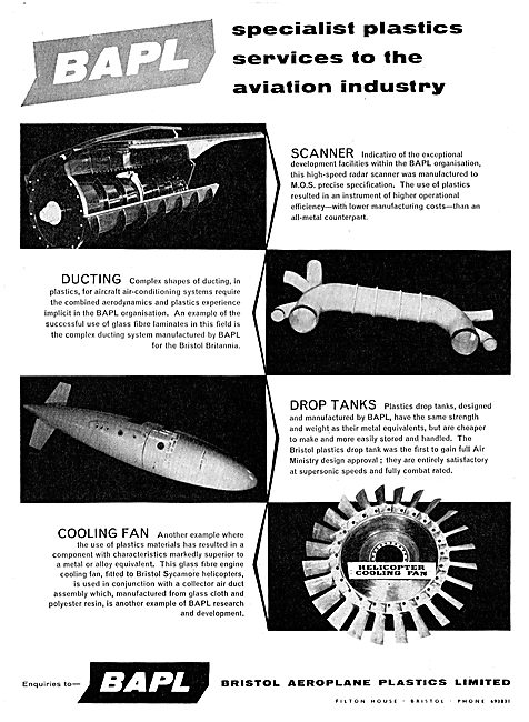 Bristol Aeroplane Plastics - BAPL Specialist Aviation Plastics   