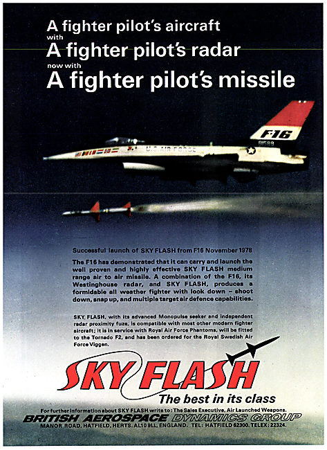 British Aerospace BAe Sky Flash Missile                          