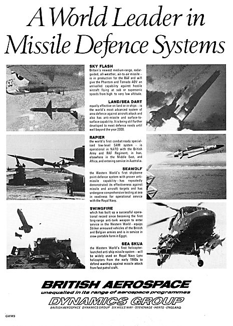 British Aerospace BAe MIssiles Defence Systems 1979              