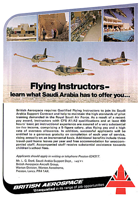 British Aerospace Recruitment Saudi Arabia 1980                  