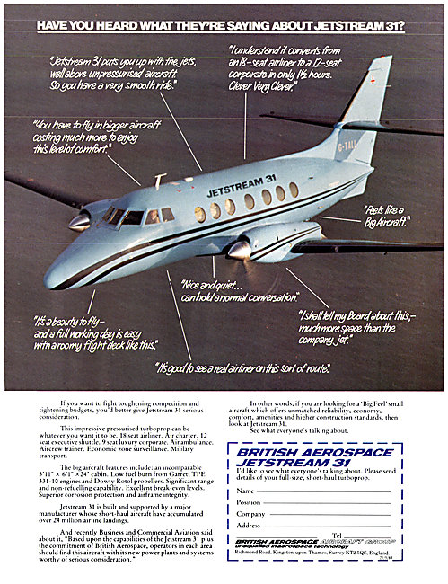 British Aerospace BAe Jetstream 31                               