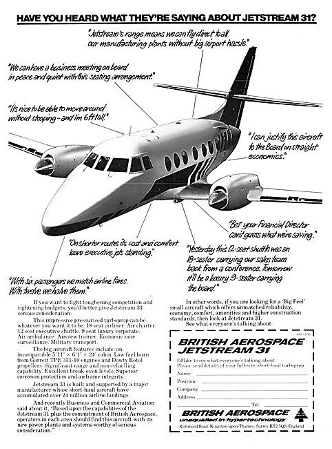 British Aerospace BAe Jetstream 31                               