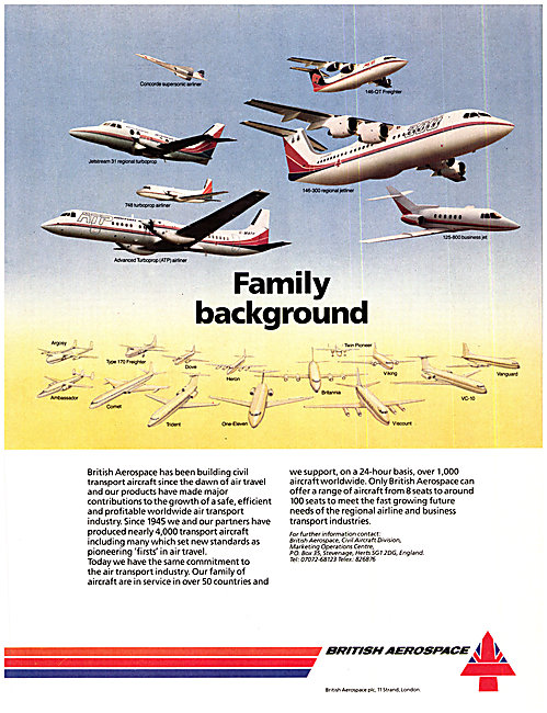 British Aerospace  BAe Aircraft 1988                             