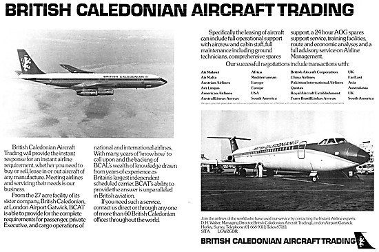 British Caledonian Airways Aircraft Trading                      