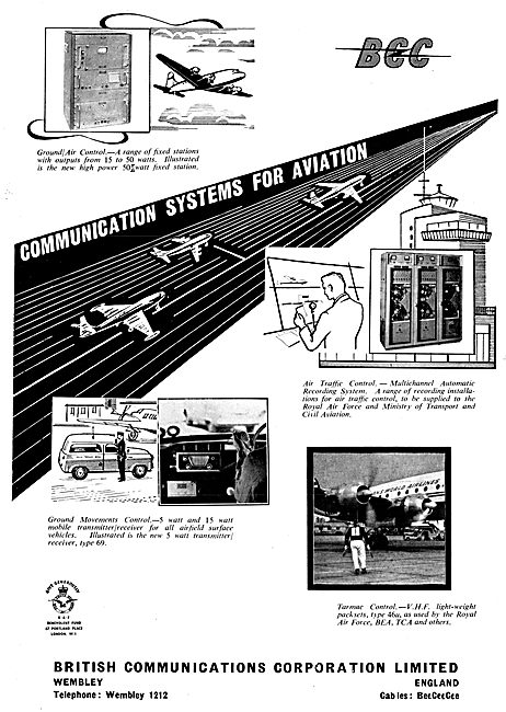 BCC British Communications Corporation.  VHF Communications      