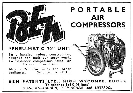 B.E.N.Patents Portable Air Compressors                           