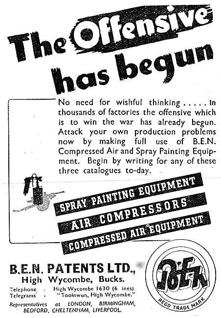 B.E.N.Patents Compressed Air & Paint Spraying Equipment.         