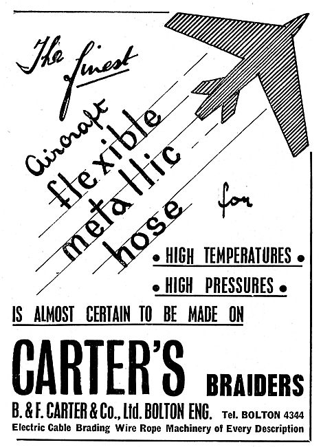 B & F Carter Aircraft Flexible Metallic Hoses                    