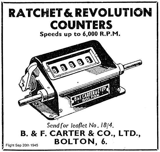 B & F Carter Ratchet & Revolution Counters                       