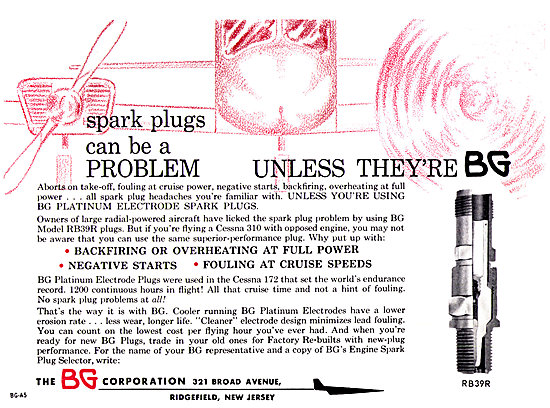 BG Sparking Plugs 1963                                           